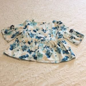 NWOT Janie & Jack Top GORGEOUS delicate flowers